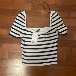 NWT striped h&m off the shoulder top